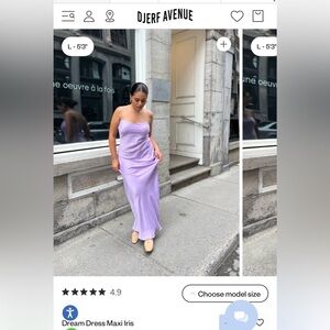 Djerf Avenue Dream Dress Maxi Iris